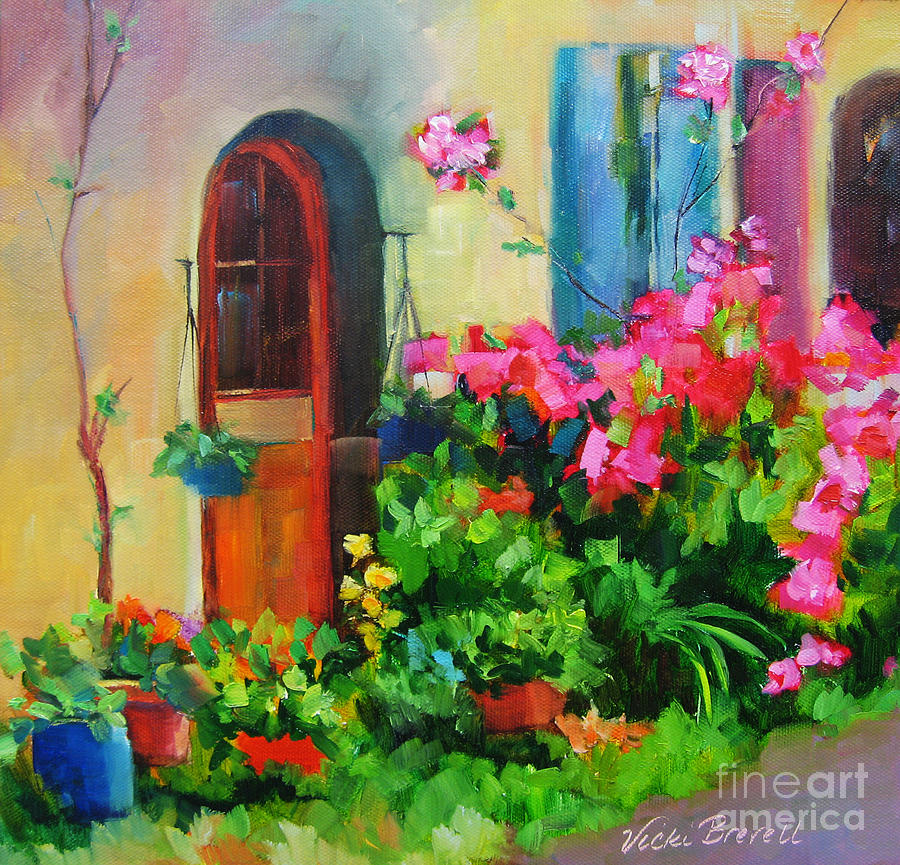 French Door Painting by Vicki Brevell