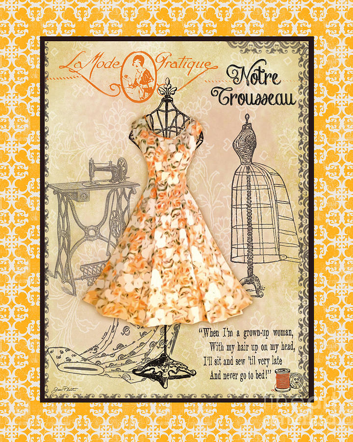 French Dress Shop-C1 Digital Art by Jean Plout