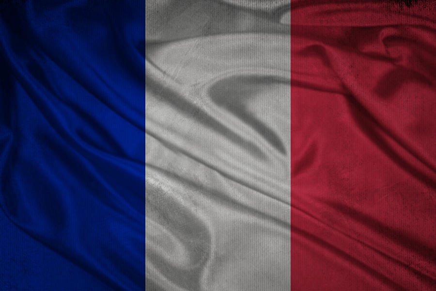 French flag waving on canvas Digital Art by Eti Reid