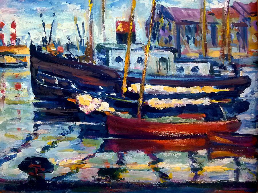 French Harbour Painting by Philip Corley