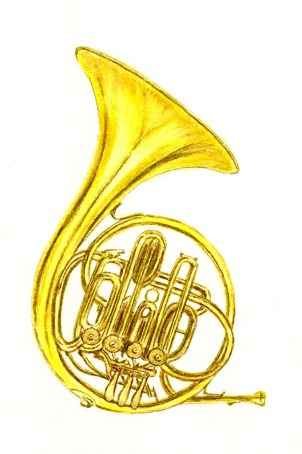 Music Painting - French Horn by Michael Vigliotti