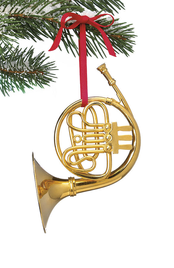 Christmas Photograph - French Horn Ornament by Daniel Troy