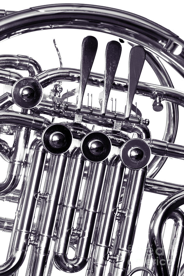 French Horn Valves Classic Photograph in sepia 3439.01 Photograph by M K Miller