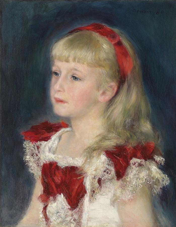 French Little Girl Art Painting Print Renoir Photograph by Georgia Clare