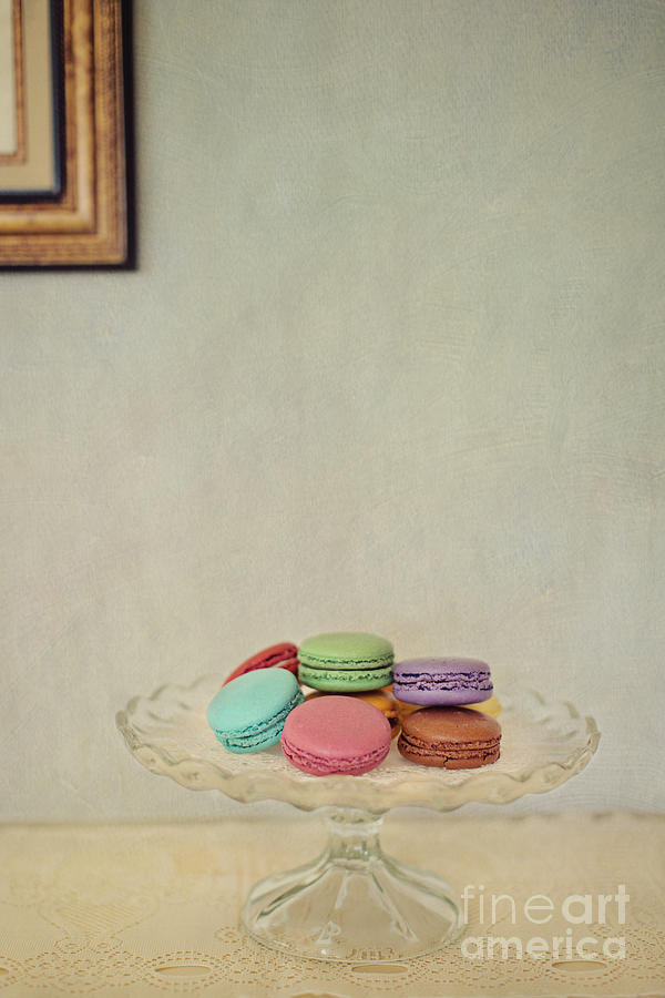 French Macaroons on Mantel Photograph by Susan Gary