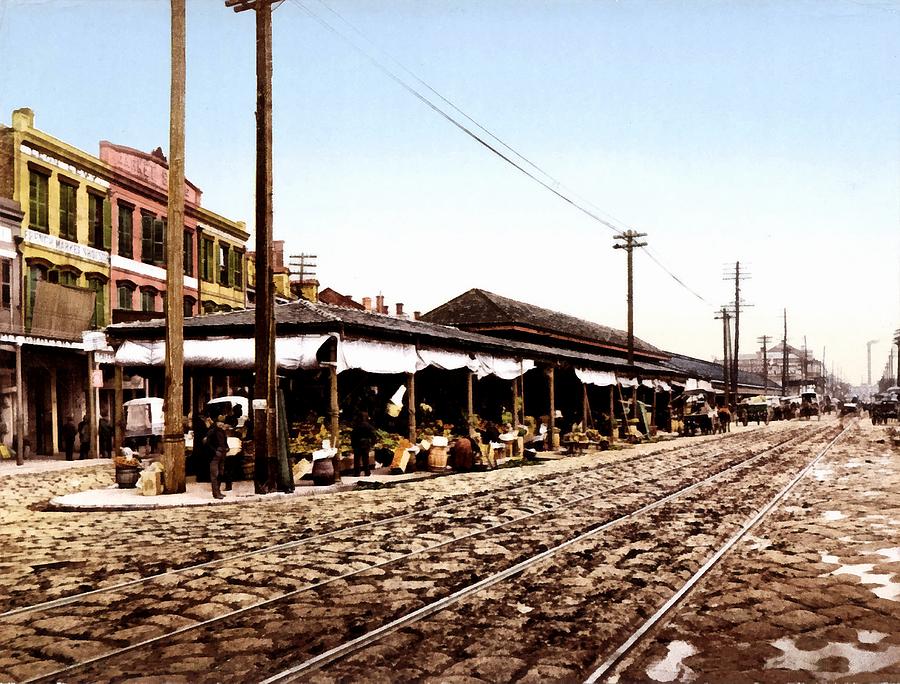 French Market New Orleans 1900 Digital Art by Unknown
