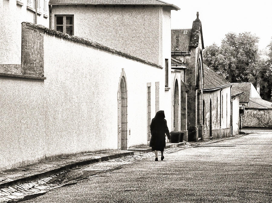 French Nun Walking Home Photograph by Menega Sabidussi