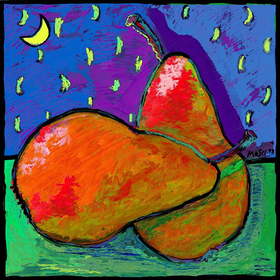French Pears at Midnight Painting by Dale Moses