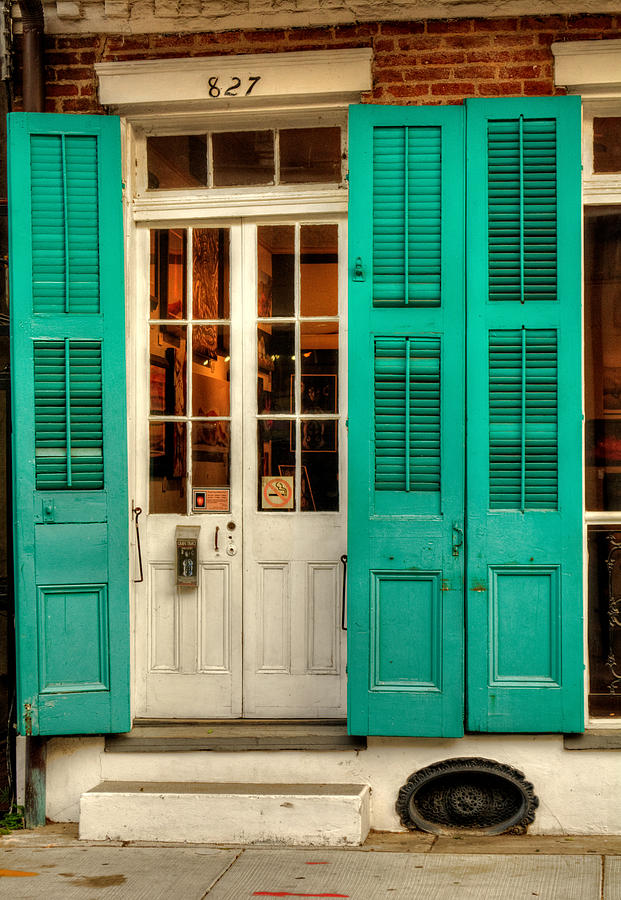 New Orleans Photograph - French Quarter Double Doors by Greg and Chrystal Mimbs