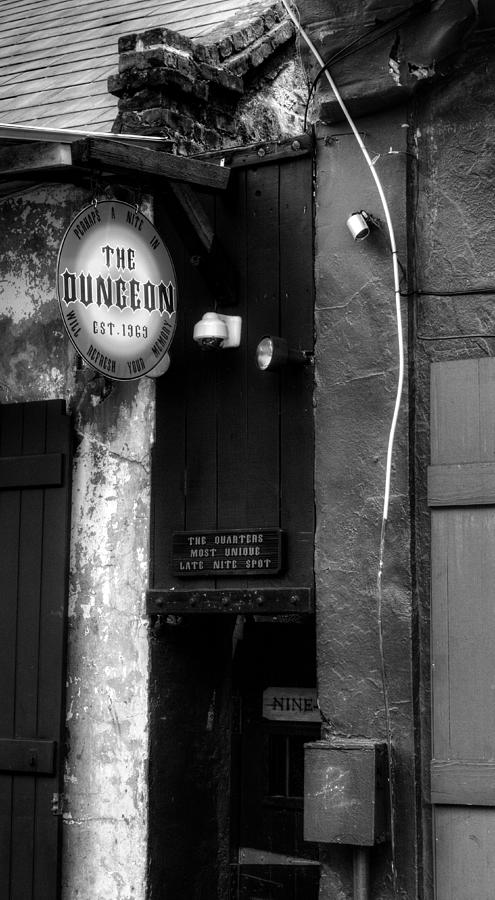 New Orleans Photograph - French Quarter Dungeon in Black and White by Greg and Chrystal Mimbs