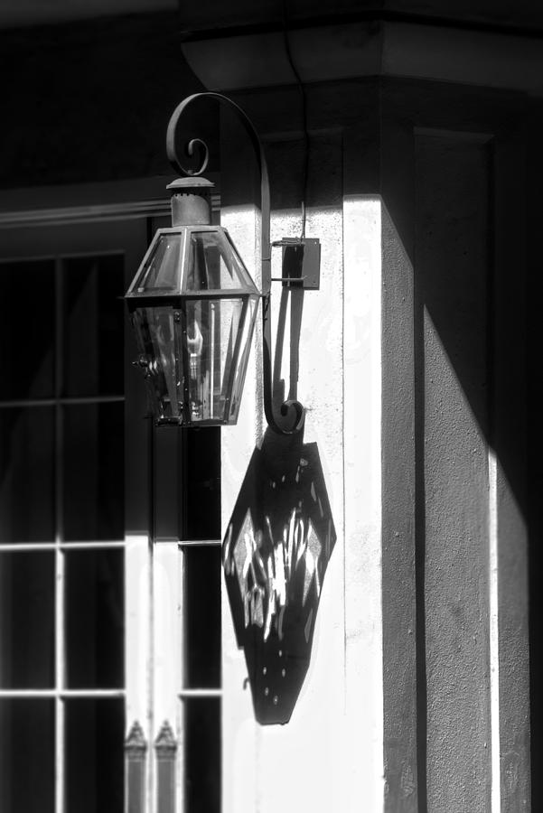 French Quarter Lamp Shadow Photograph by Greg and Chrystal Mimbs