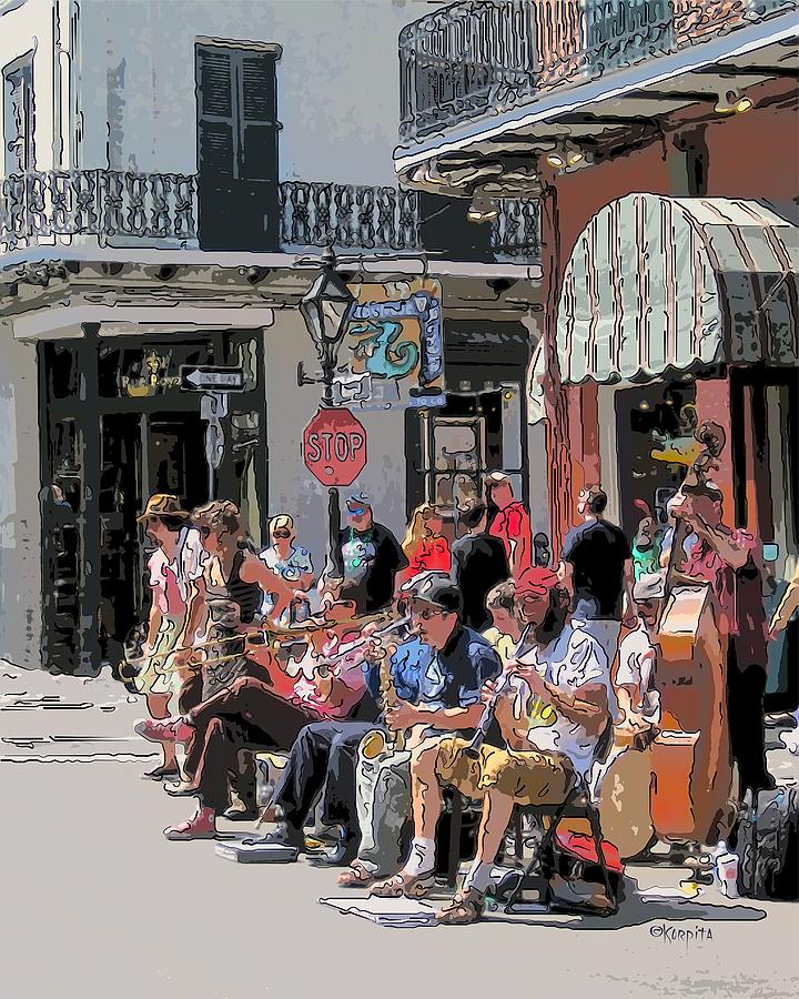 French Quarter Street Band New Orleans Photograph by Rebecca Korpita