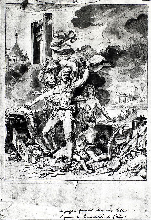 French Revolution Allegory Drawing by Granger