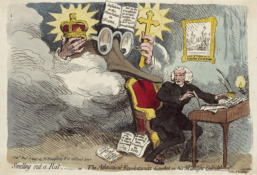 French Revolution Cartoon Painting by Granger