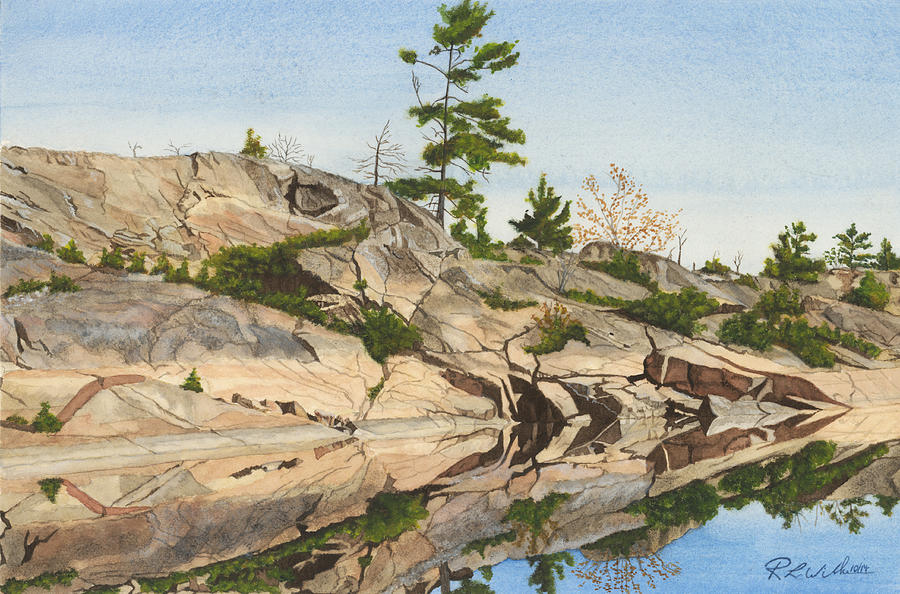 Landscape Painting - French River Solitude by Ronald Wilkie