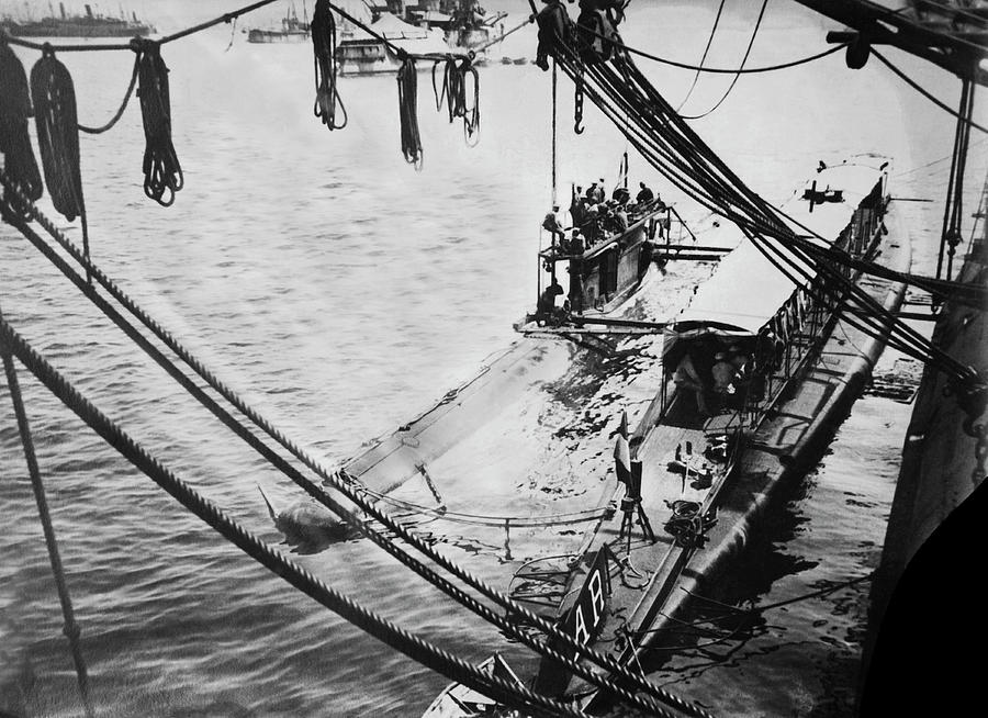 French Submarines In WWI Photograph by Underwood Archives | Fine Art ...