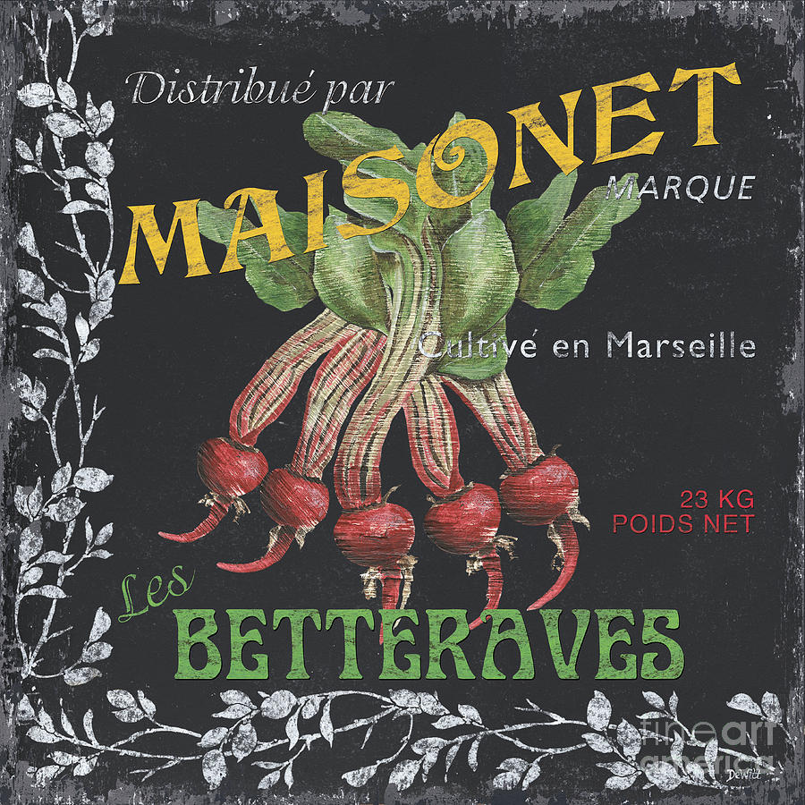 Vegetable Painting - French Veggie Labels 2 by Debbie DeWitt