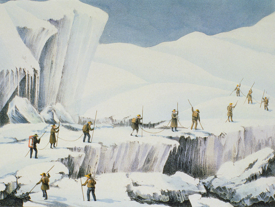 Mountaineers Drawing - Frequent Appearance Of The Ice by English School