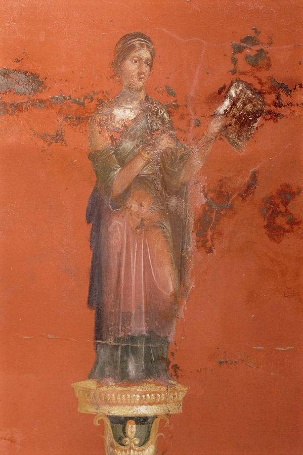 Fresco Of The Muse Clio Photograph by Pasquale Sorrentino/science Photo Library