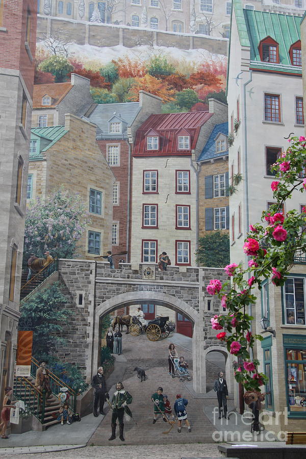 Fresco Wall Art in Quebec City  Photograph by Christiane Schulze Art And Photography