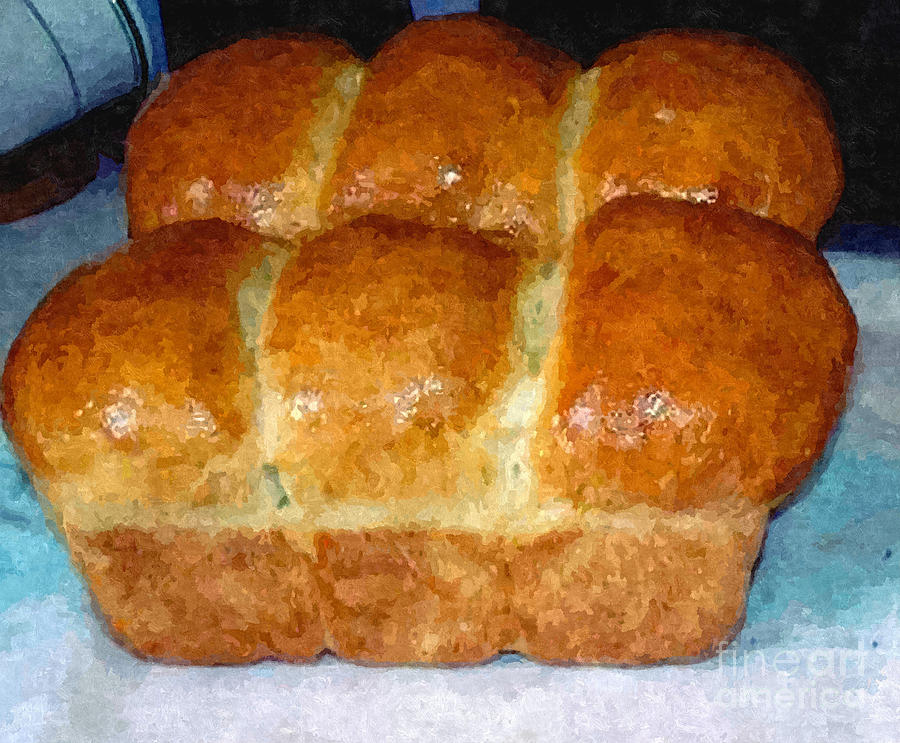 Fresh Baked Bread Oil Painting Photograph By Barbara Griffin