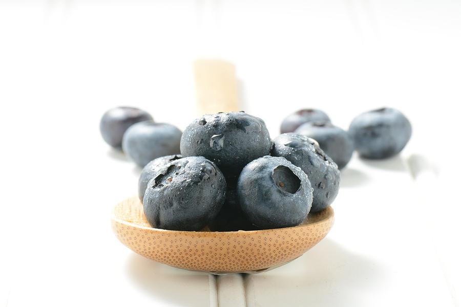Fresh Blueberries Close Up Photograph by Brandon Bourdages