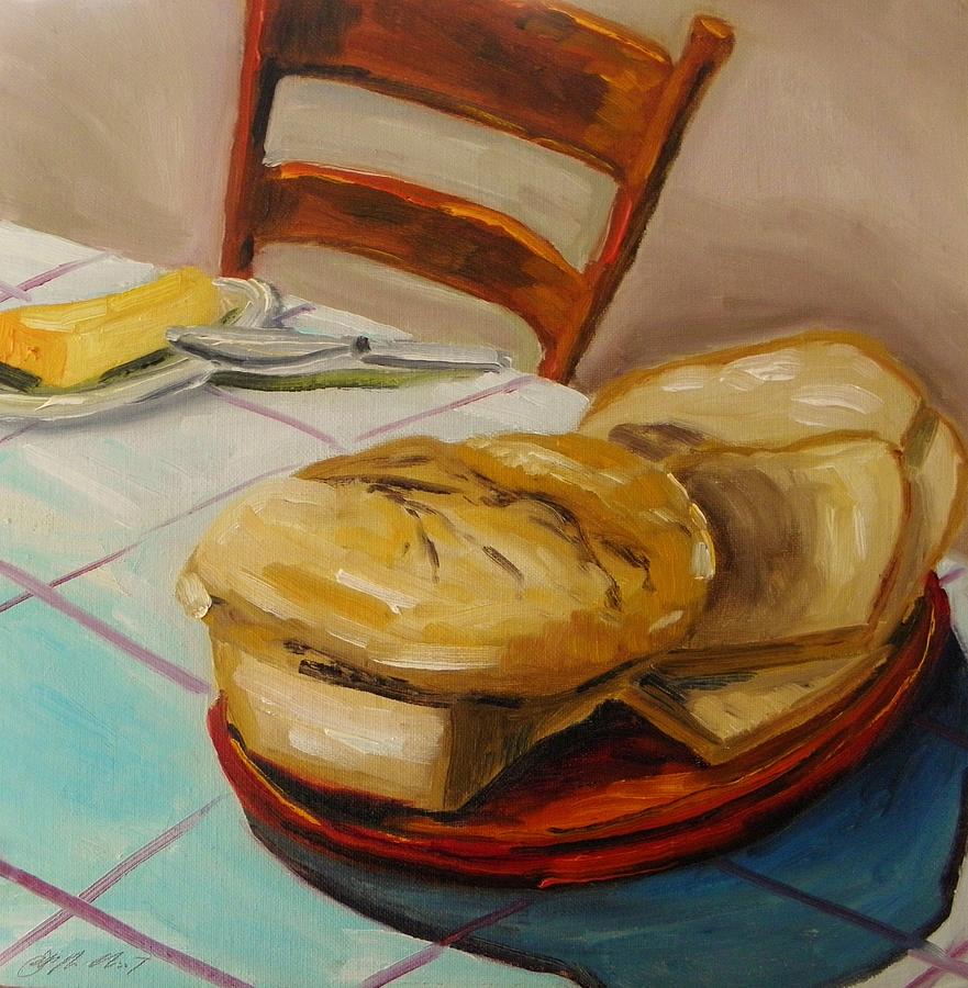 Fresh Bread Painting by John Williams