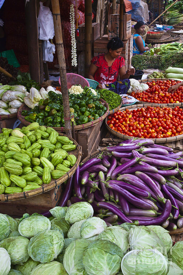 Fresh Burmese Vegetables Photograph by Craig Lovell