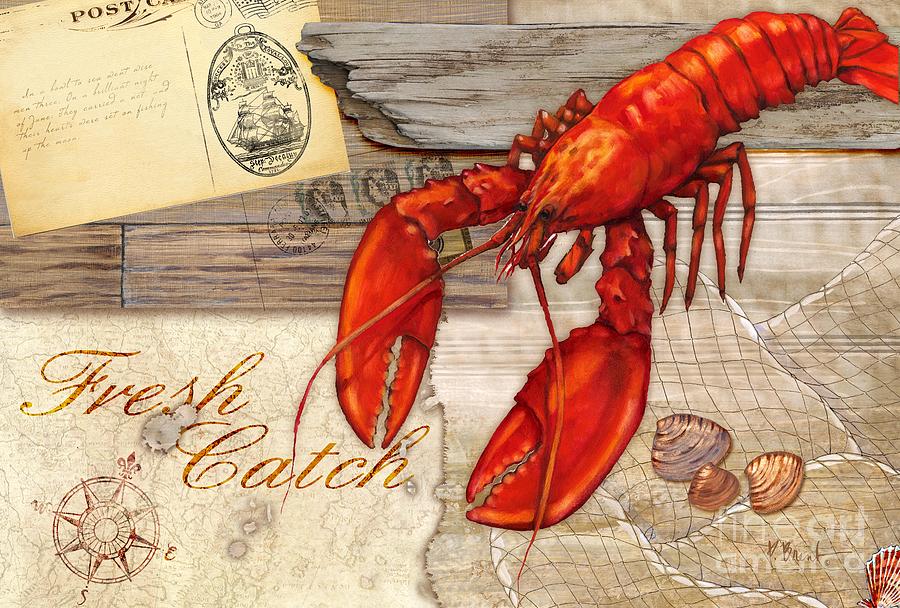Lobster Painting - Fresh Catch Lobster by Paul Brent