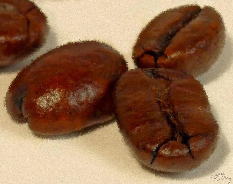 Fresh Coffee Beans Painting by Bruce Nutting