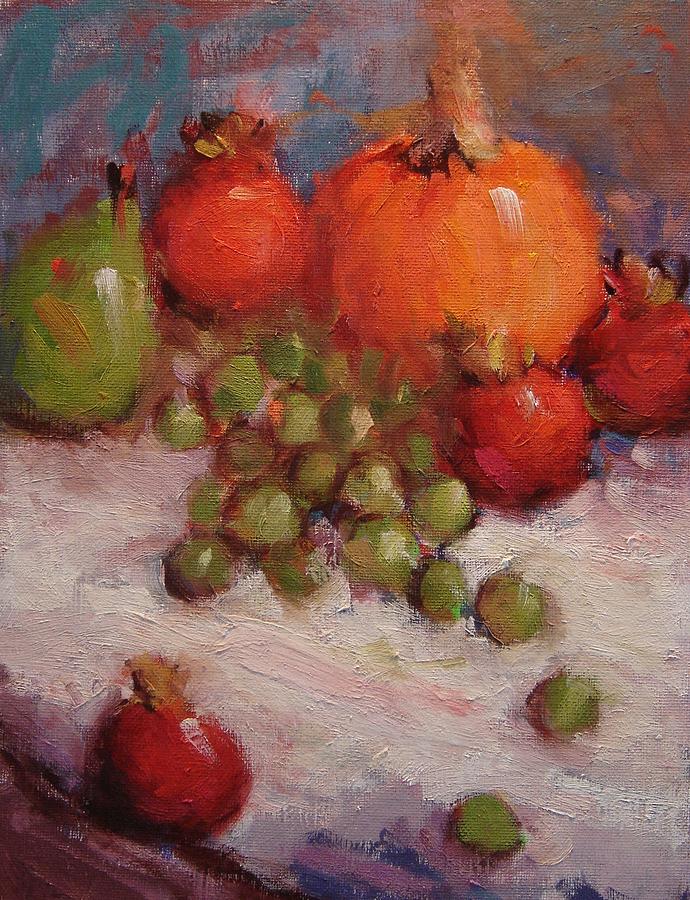 Fall Painting - Fresh fall fruit by R W Goetting