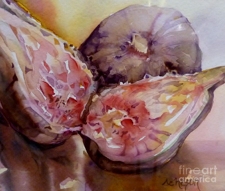 Fresh Figs Painting by Donna Acheson-Juillet