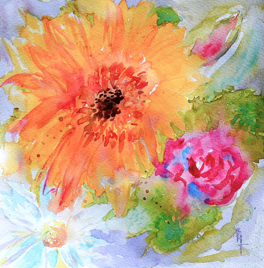 Fresh Flowers Painting by Beverley Harper Tinsley