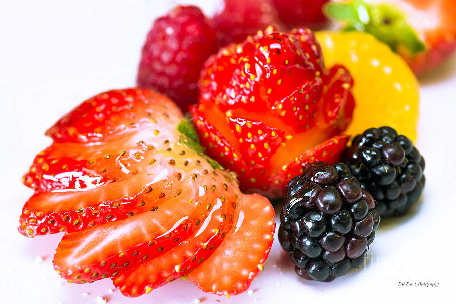 Strawberry Photograph - Fresh Fruit Dessert by Aloha Art