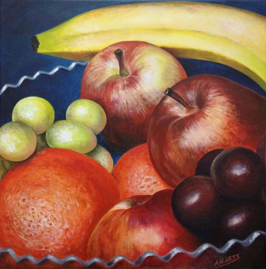 Fresh Fruits Painting by Abdul Hafeez Bakhsh Fine Art America