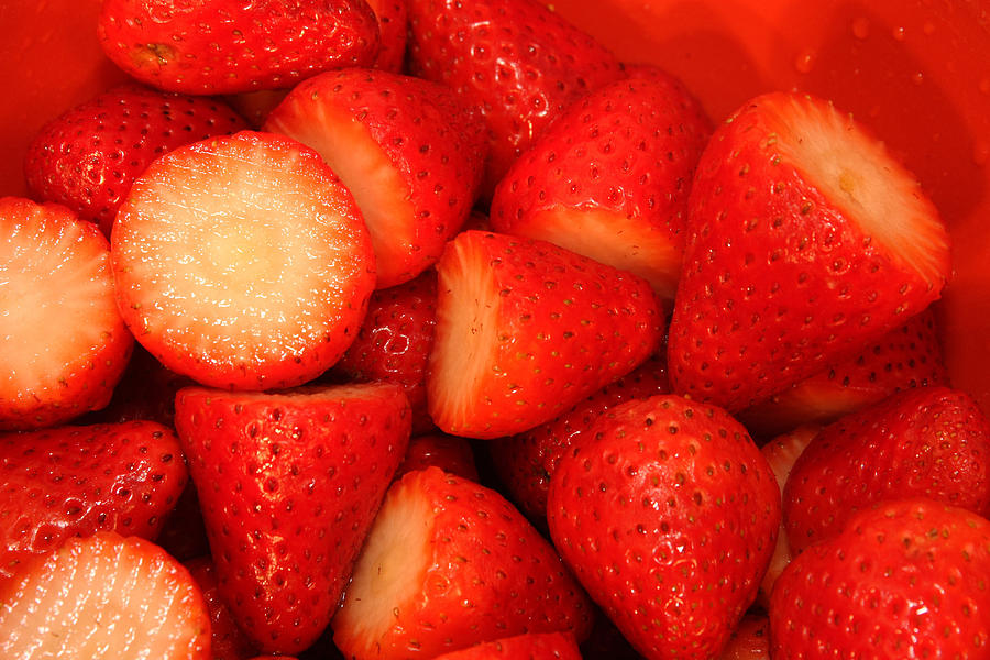 Fresh Hulled Strawberries Photograph by Cindy Haggerty