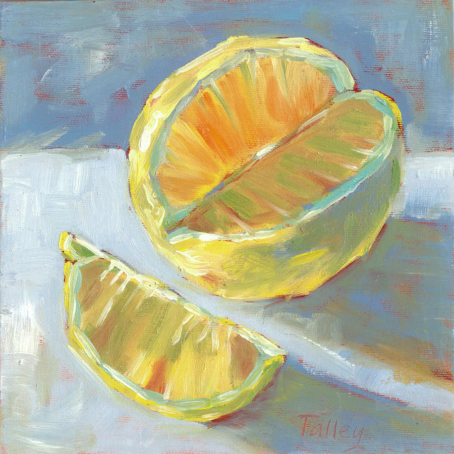 Fresh Lemons Painting by Pam Talley