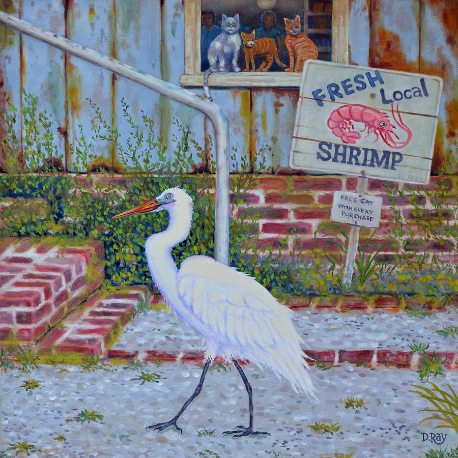 Fresh Local Shrimp  Painting by Dwain Ray