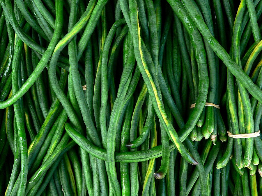 Fresh Long Green Beans Photograph by Jeff Lowe