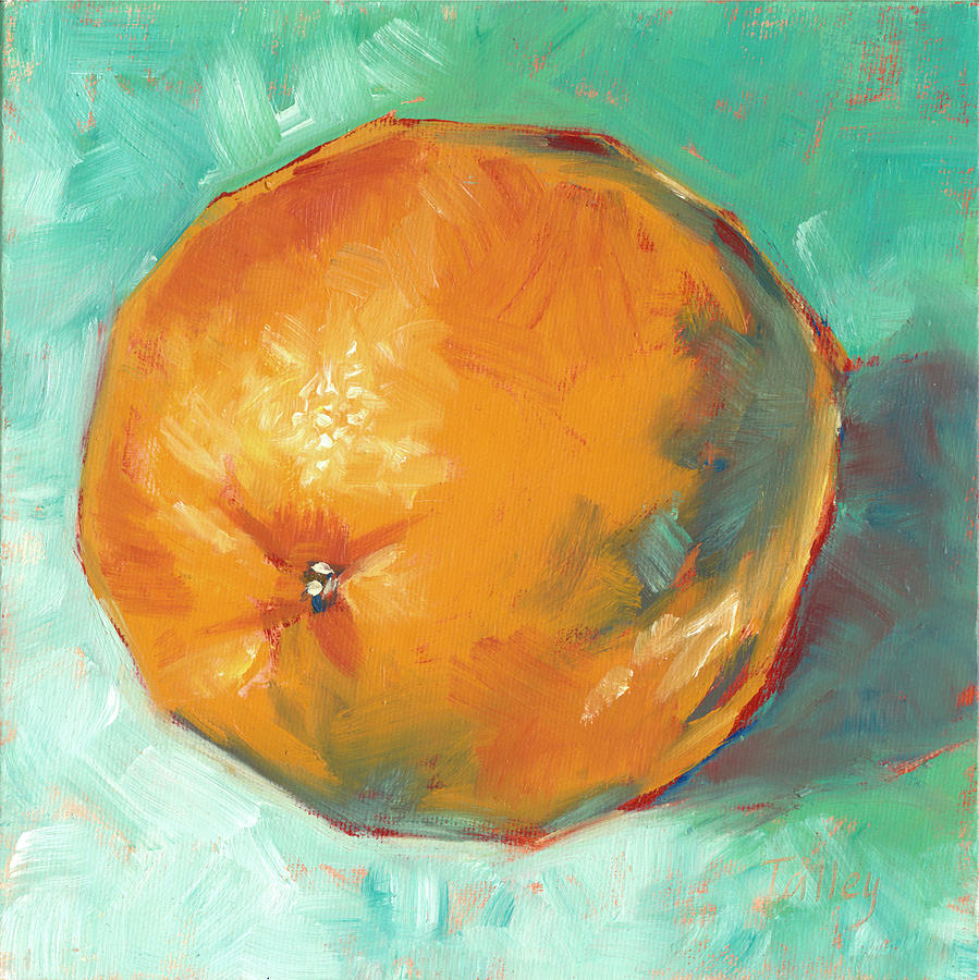 Fresh Orange Painting by Pam Talley