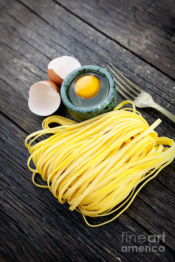 Vintage Photograph - Fresh pasta by Mythja Photography