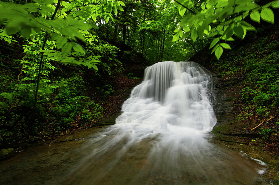 Fresh Pristine Springtime Waterfall Photograph by Matt Champlin