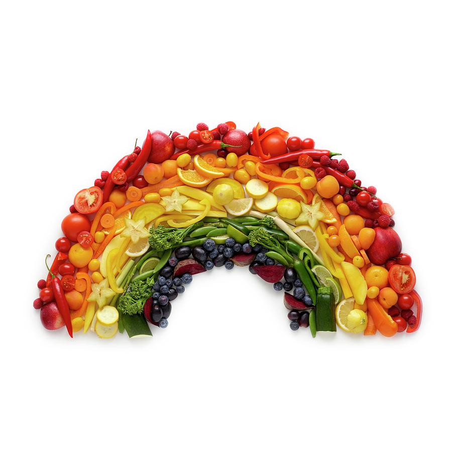 Fresh Produce In A Rainbow Shape Photograph by Science Photo Library