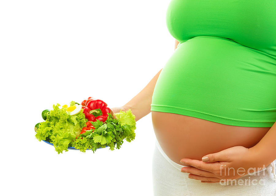 Lettuce Photograph - Fresh salad for pregnant woman by Anna Om