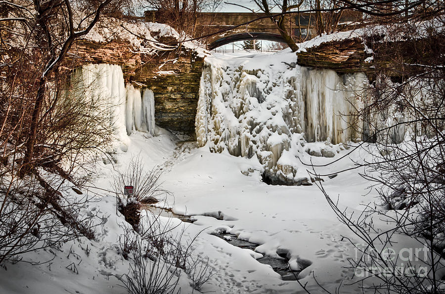 Snow Photograph - Fresh Snowfall At Wequiock Falls by Duluth To Door County Photography