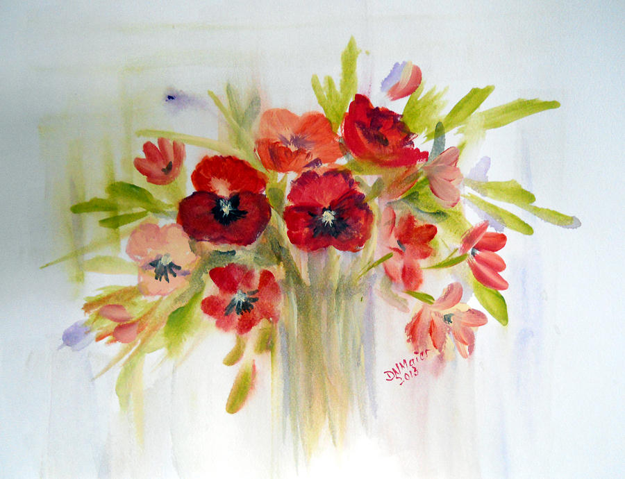 Fresh Spring Bouquet Painting by Dorothy Maier