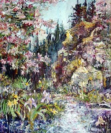 Fresh Spring Stream Painting by Patricia Trudeau