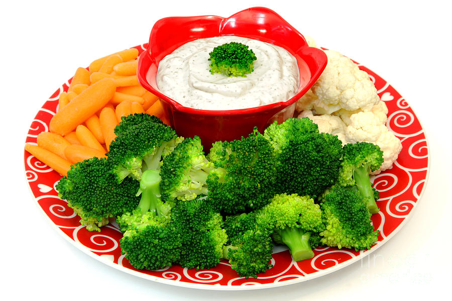 Fresh Vegetables and Dip Photograph by Pattie Calfy