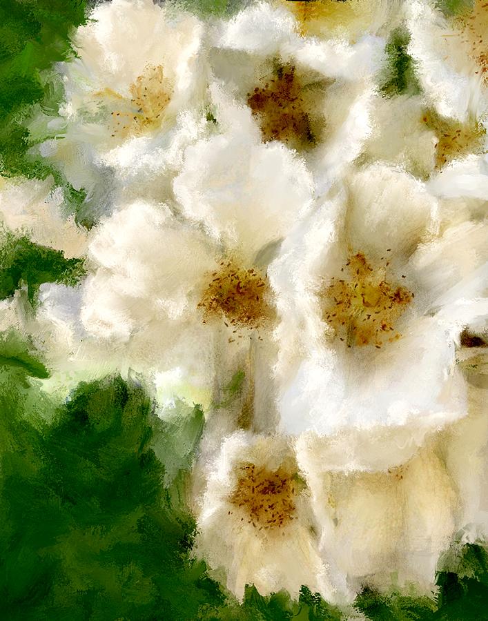 Fresh White Linen Painting by Colleen Taylor