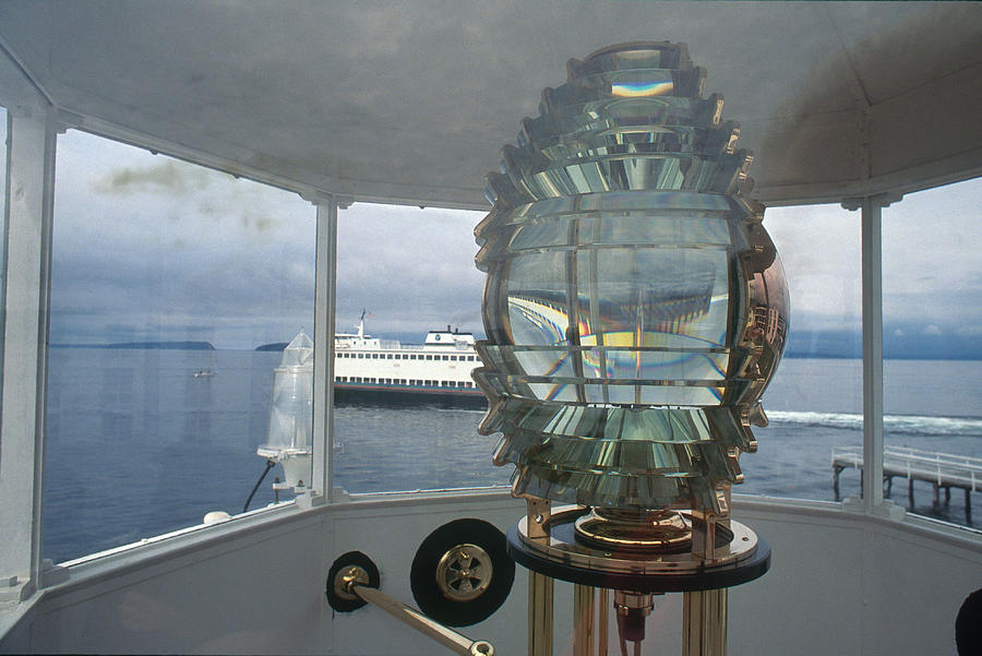 Fresnel Lens In Mukilteo Lighthouse Photograph by Bruce Roberts